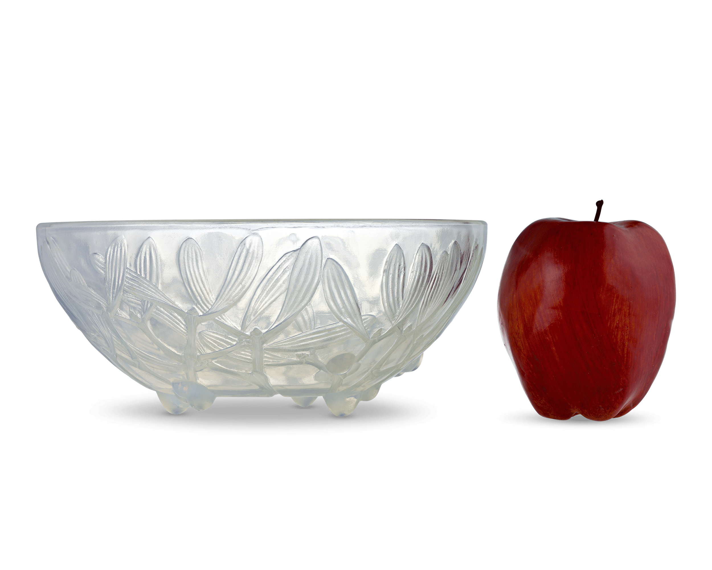 René Lalique Gui Opalescent Glass Bowl