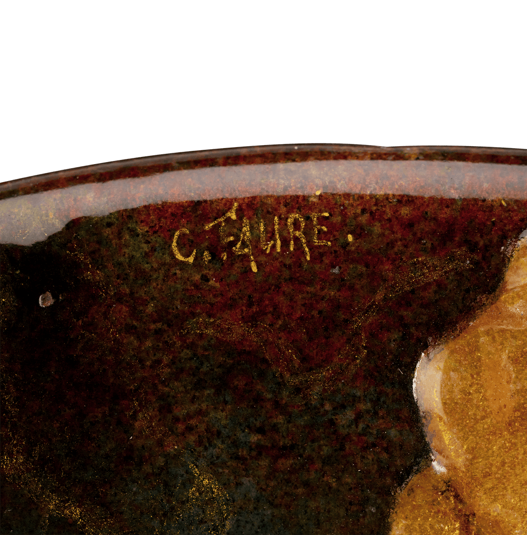 Camille Fauré Enamel Floral Dish