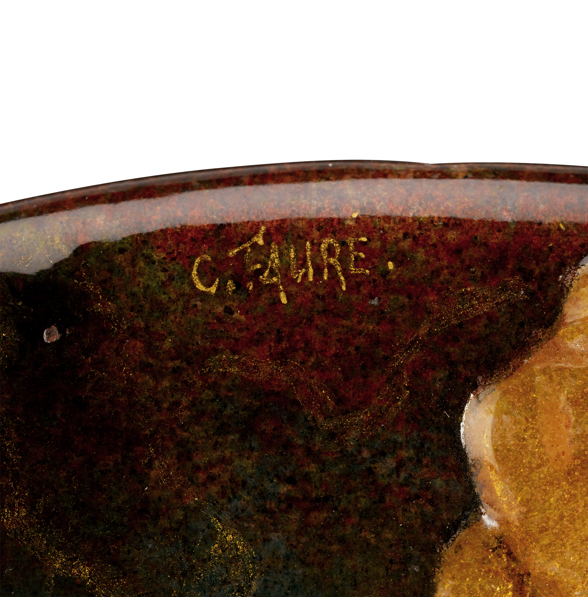 Camille Fauré Enamel Floral Dish