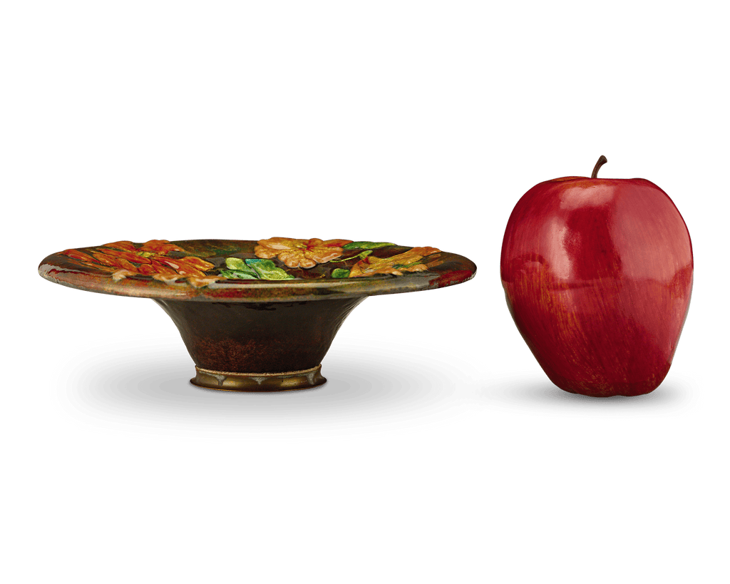 Camille Fauré Enamel Floral Dish