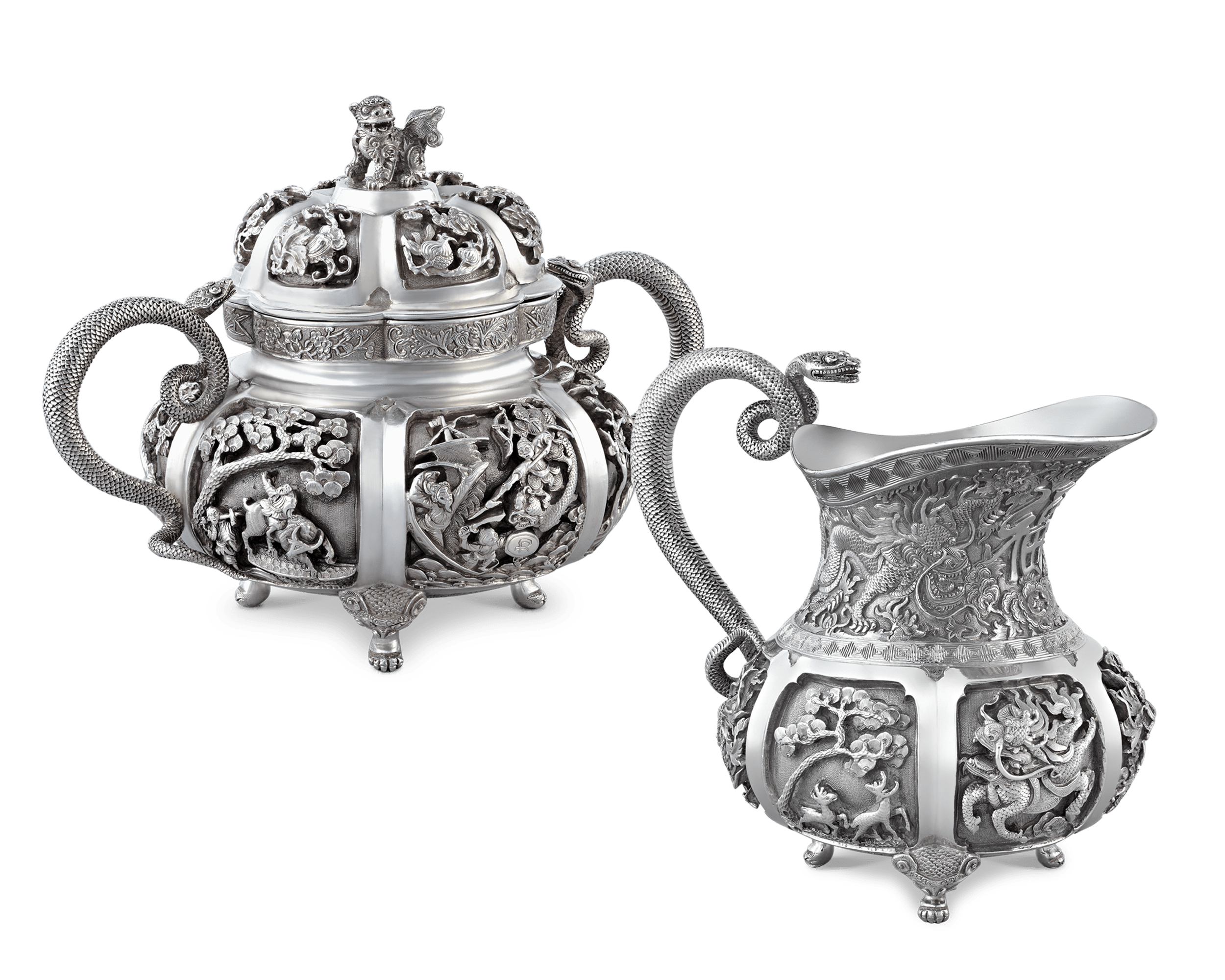 Vietnamese Silver Tea Set