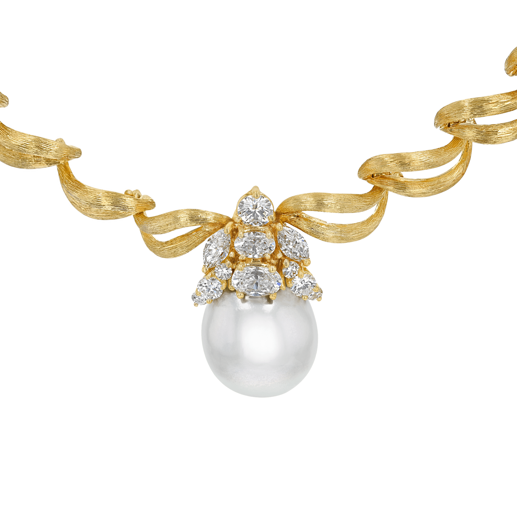 Henry Dunay Diamond and Pearl Necklace