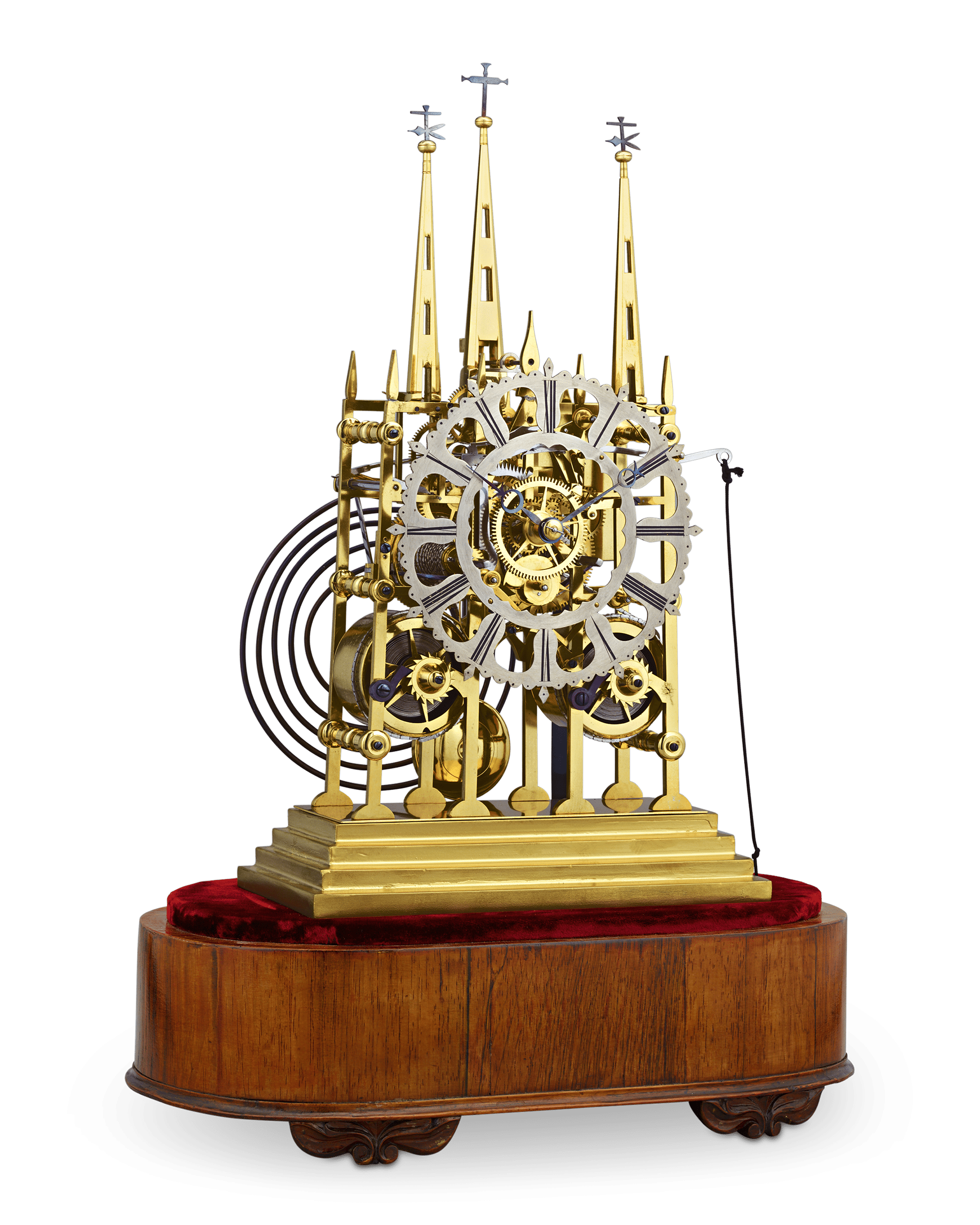 Litchfield Cathedral Skeleton Clock by Evans of Handsworth