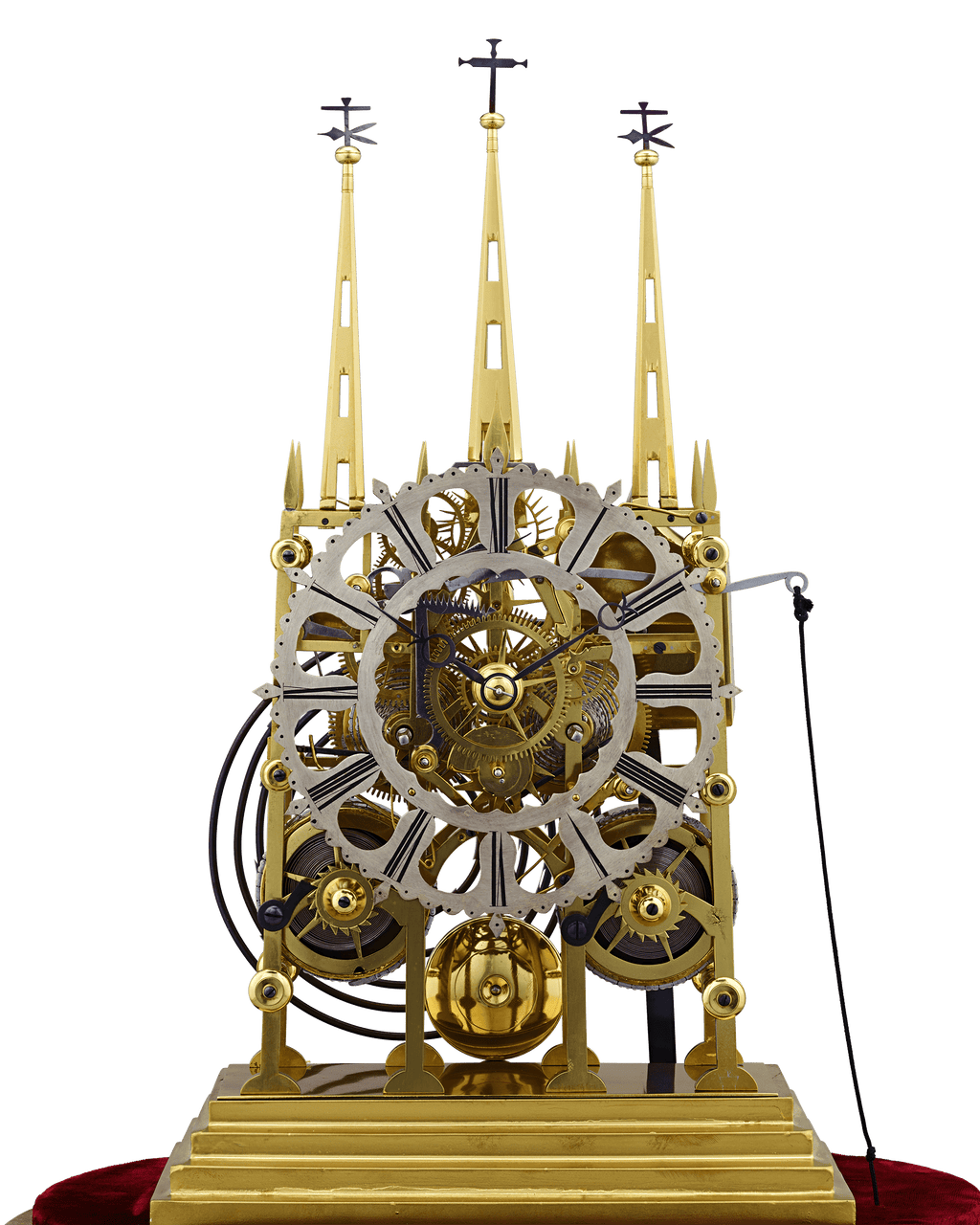 Litchfield Cathedral Skeleton Clock by Evans of Handsworth