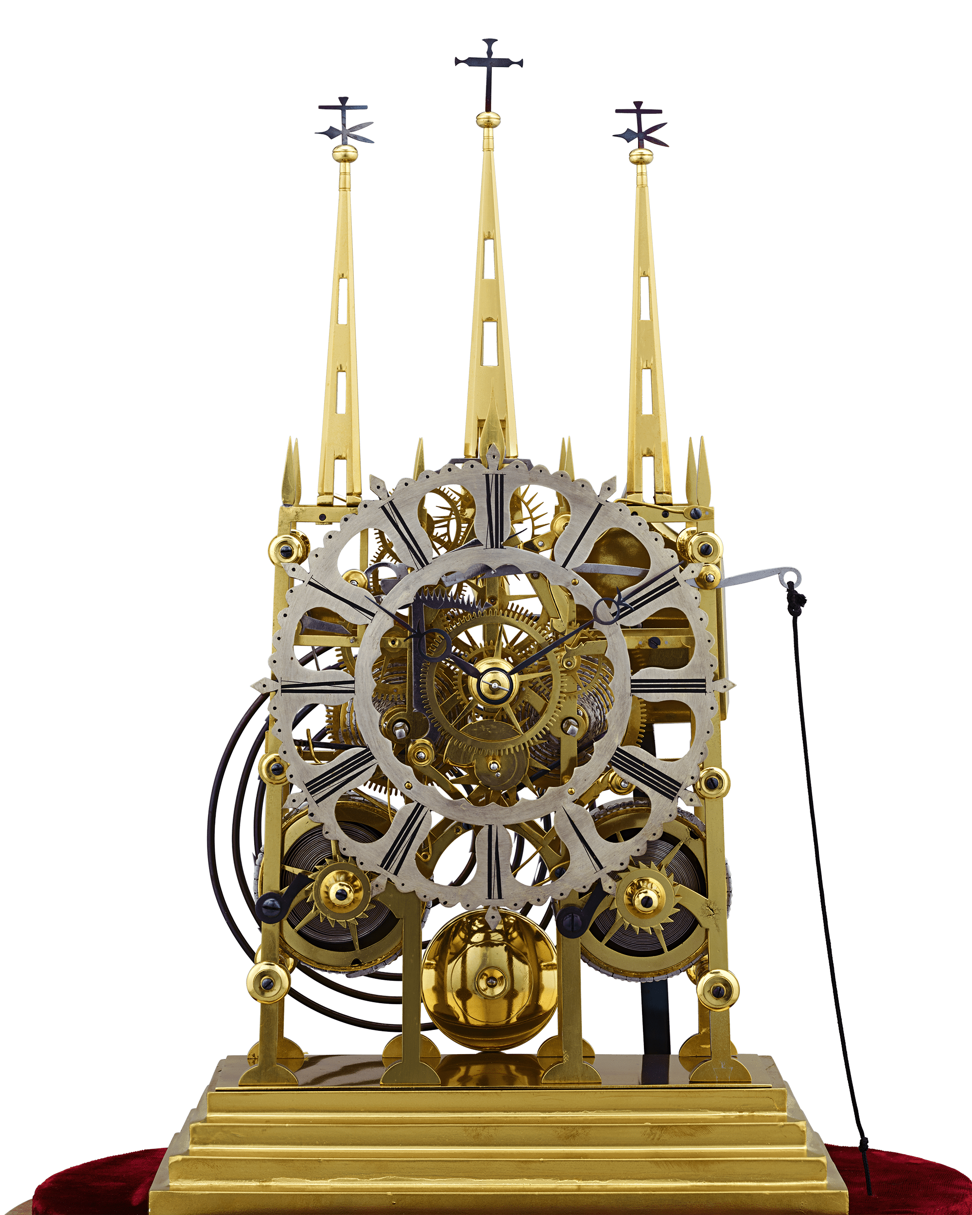 Litchfield Cathedral Skeleton Clock by Evans of Handsworth