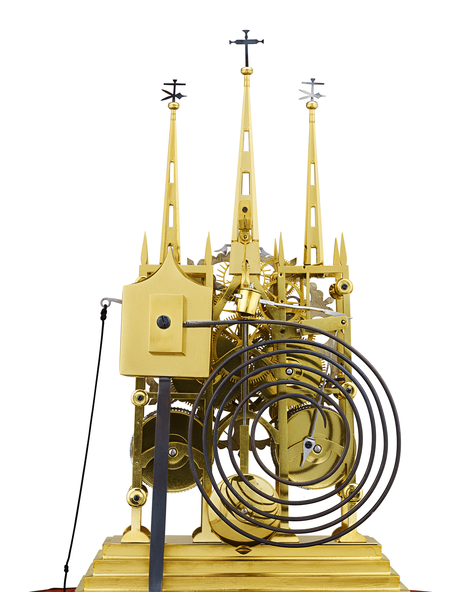 Litchfield Cathedral Skeleton Clock by Evans of Handsworth