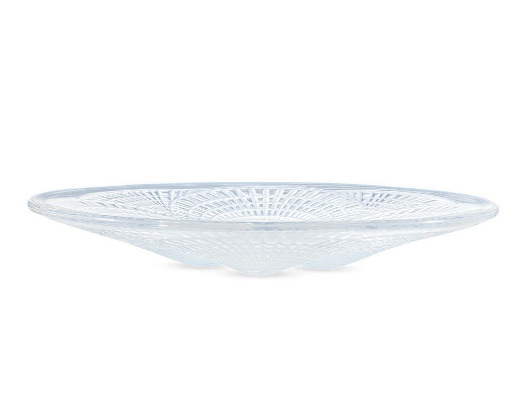 Small Glass Dish with Coquilles Opalescent Glass by René Lalique