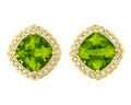 Burmese Peridot Earrings, 7.40 Carats