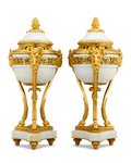 Louis XVI Style Gilt Marble Vases