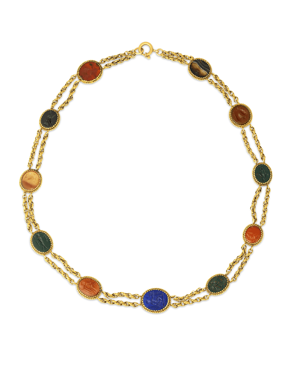 Roman Intaglio Gemstone Necklace