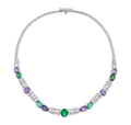 Raymond Yard Unheated Paraiba Tourmaline Necklace, 26.08 Carats
