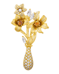 Henry Dunay Diamond Floral Brooch