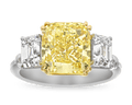 Fancy Yellow Diamond Ring, 4.26 Carats