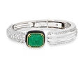 David Webb Emerald, Diamond & Rock Crystal Bracelet