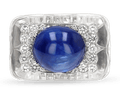 David Webb Sapphire Cabochon Ring, 17.20 Carats