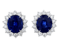Unheated Sapphire Earrings, 20.62 Carats