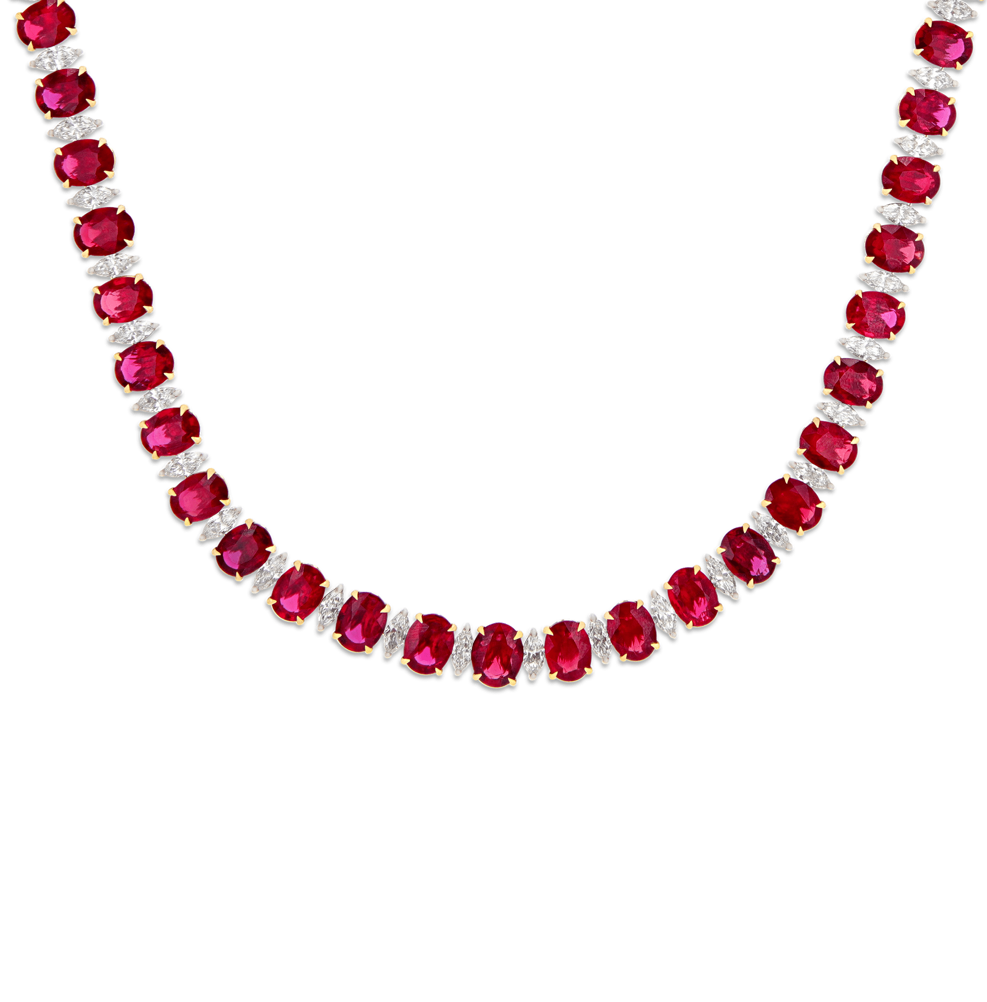 Salavetti Ruby Necklace, 57.99 Carats
