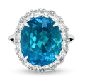 Untreated Brazilian Paraiba Tourmaline Ring, 13.24 Carats