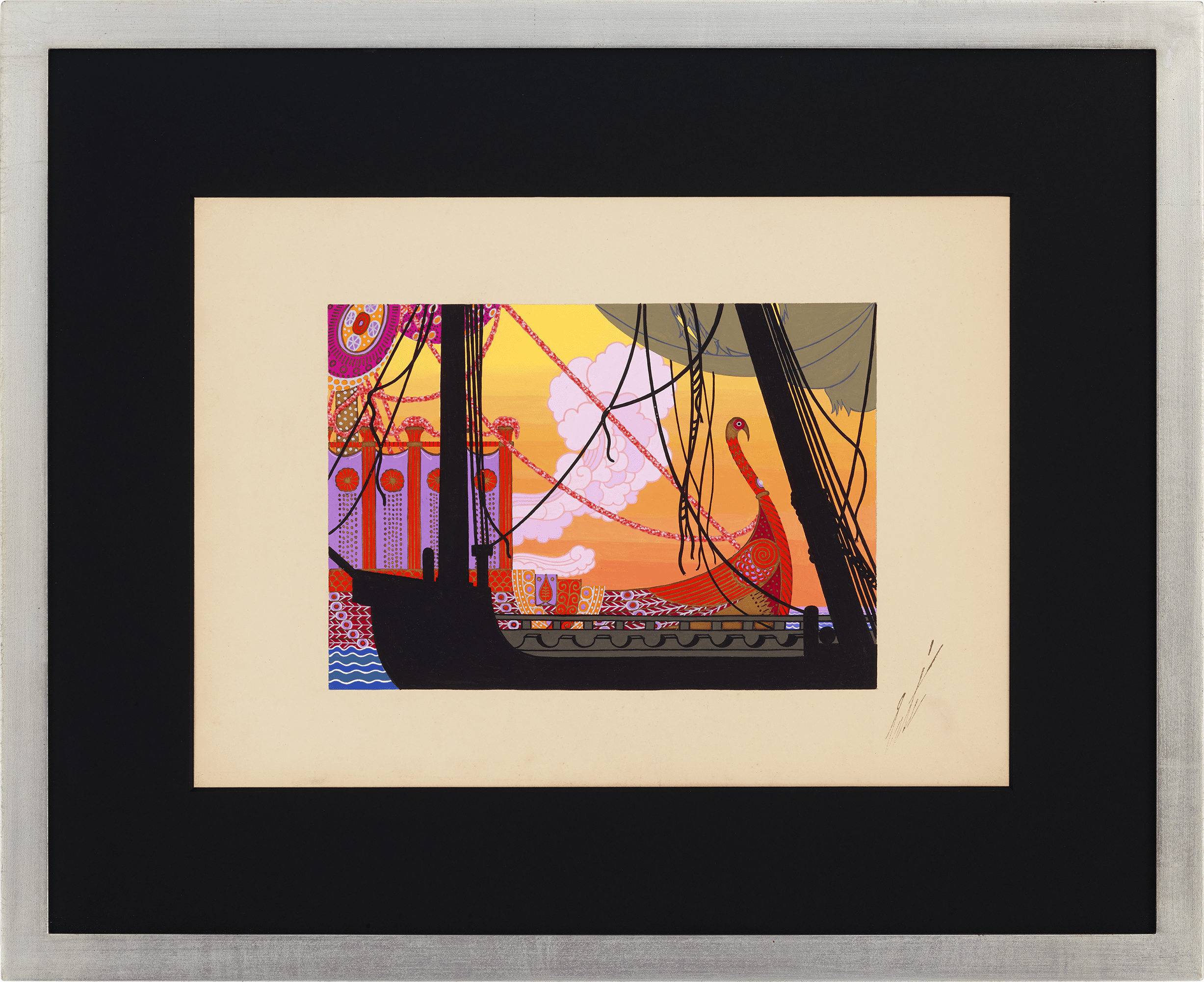 Décor pour La Princesse Lointaine by Erté