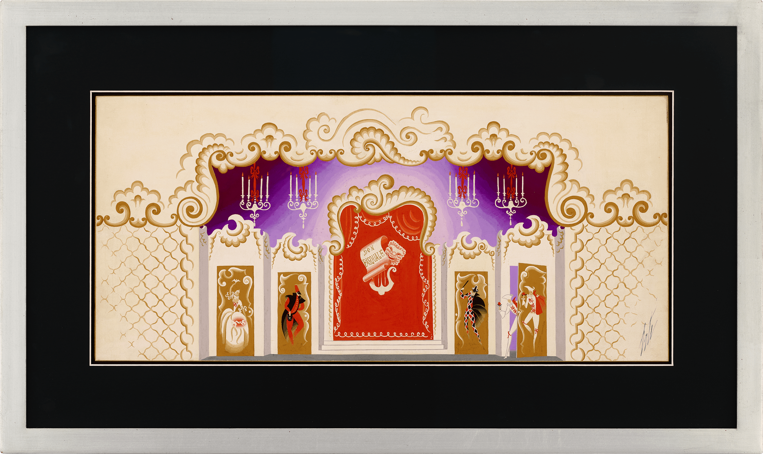 Etude de décor, Don Pasquale by Erté