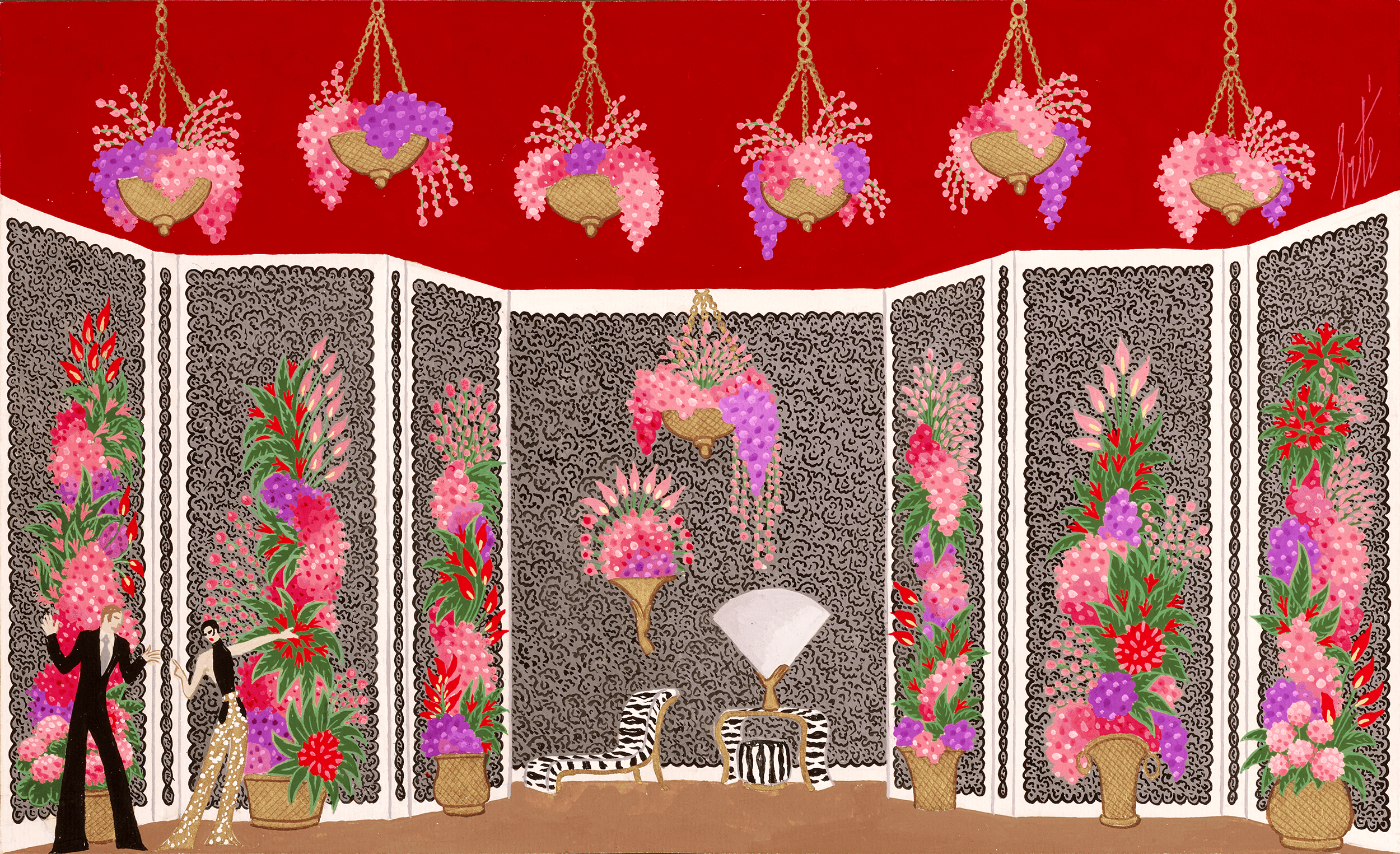 La loge de Zizi Jeanmaire by Erté