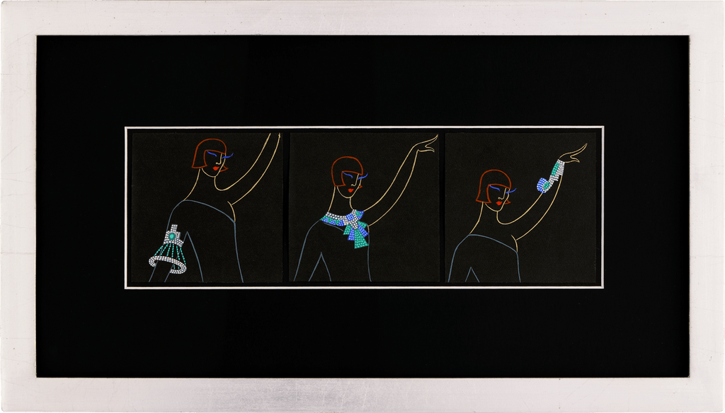 Bijoux lumineux avec un col by Erté
