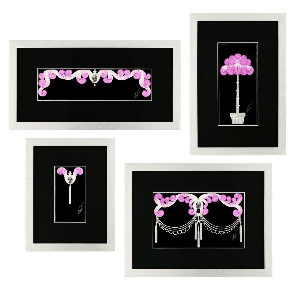 Ensemble of 4: Décors pour le Lido by Erté