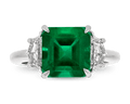 Emerald Cut Emerald Ring, 3.40 Carats