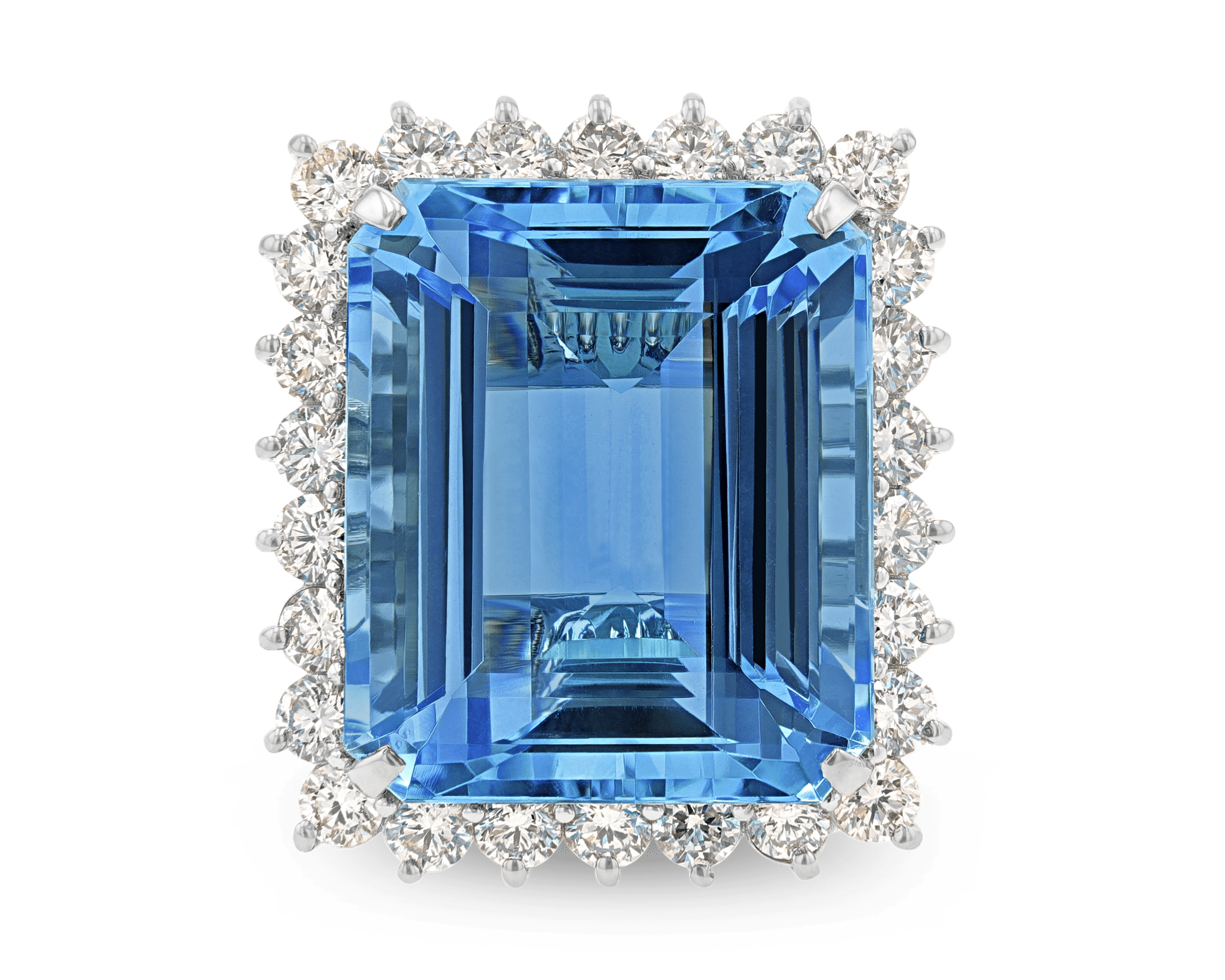 Emerald-Cut Aquamarine Ring, 34.00 Carats