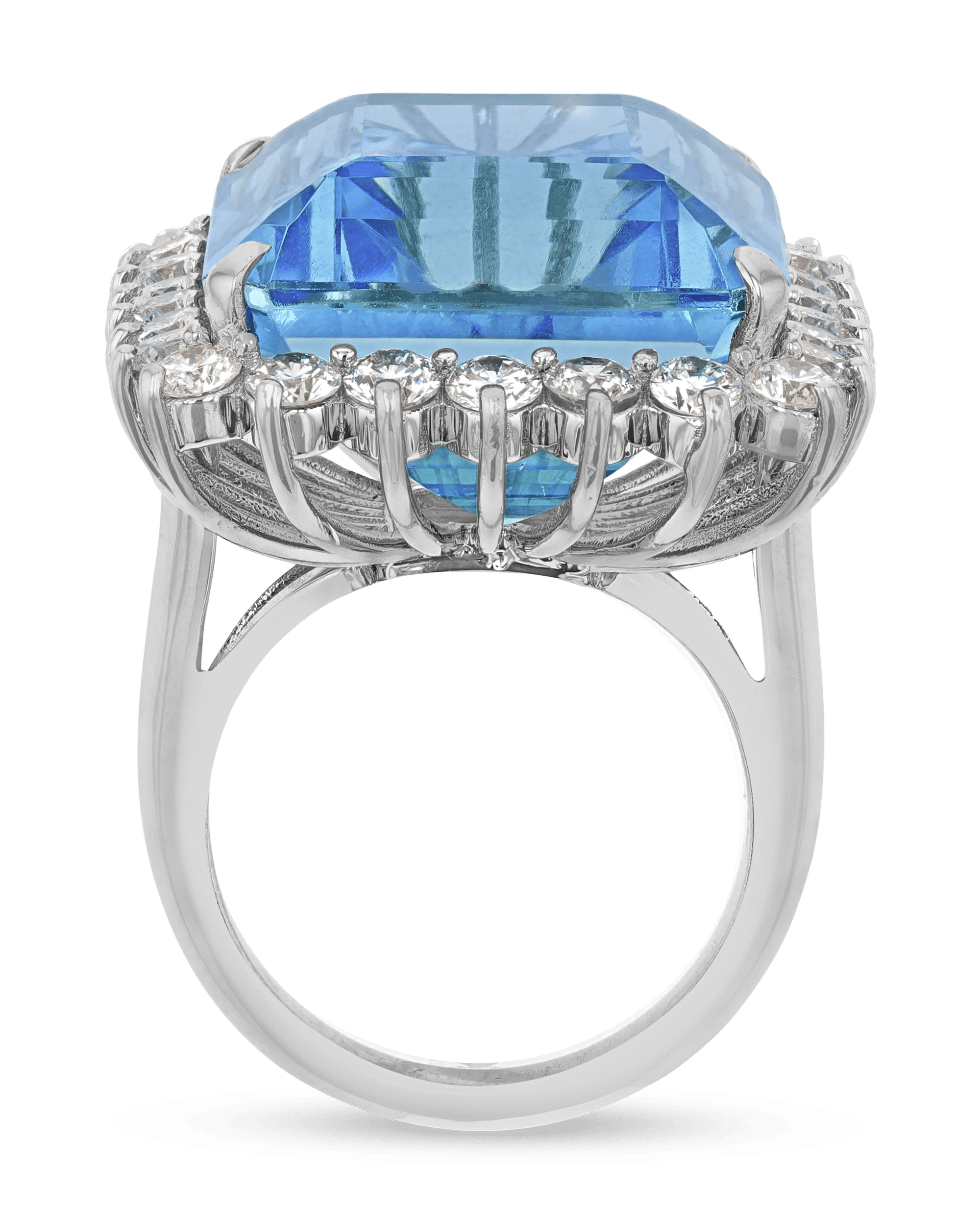 Emerald-Cut Aquamarine Ring, 34.00 Carats