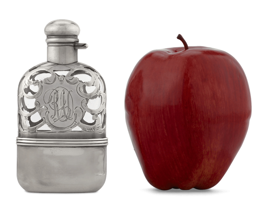 Sterling Silver and Glass Flask