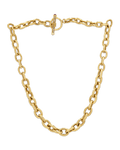 Gold, Ruby and Diamond Link Necklace