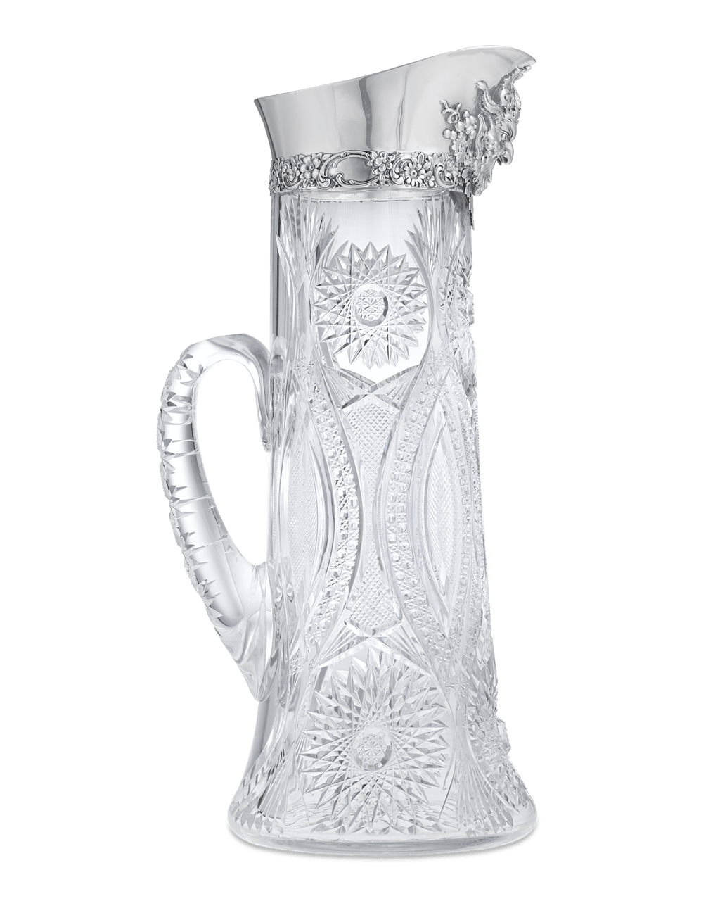 Tiffany & Co. Silver and Cut Glass Pitcher