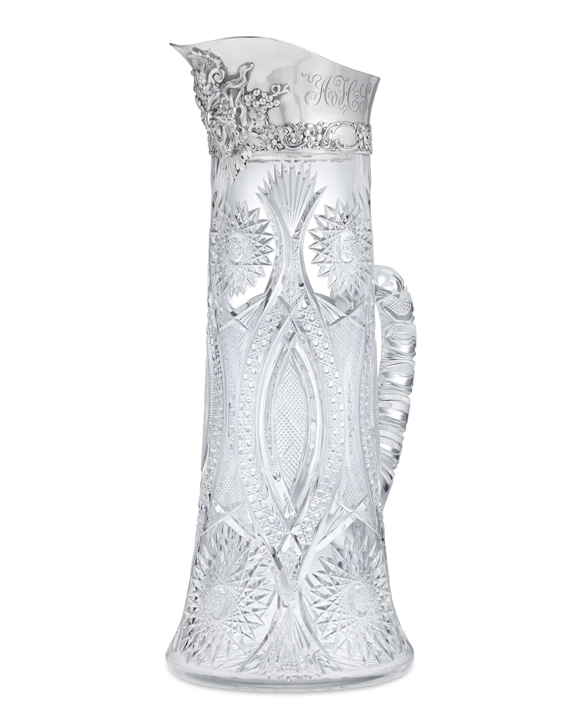 Tiffany & Co. Silver and Cut Glass Pitcher