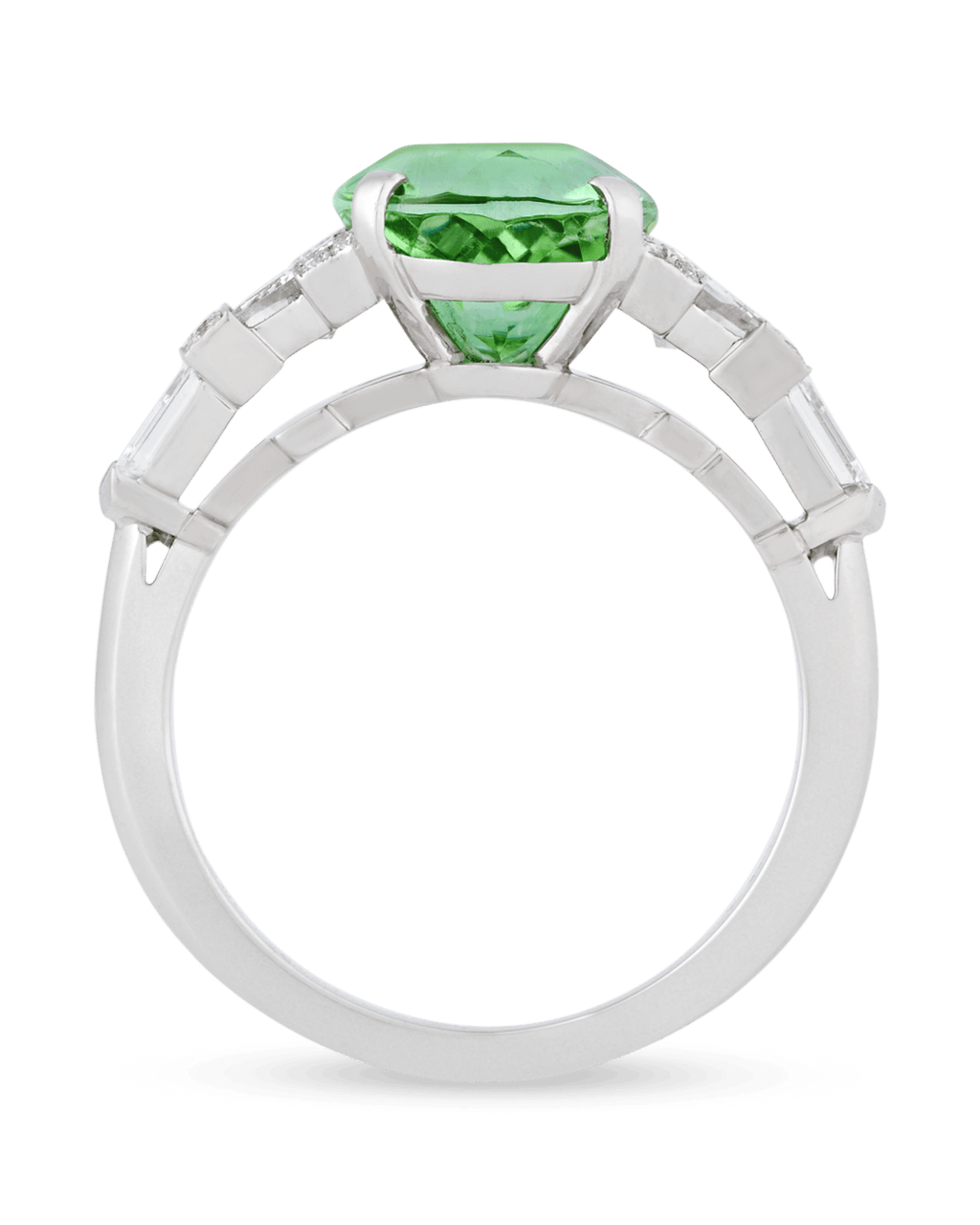 Raymond Yard Unheated Green Paraiba Ring, 3.65 Carats