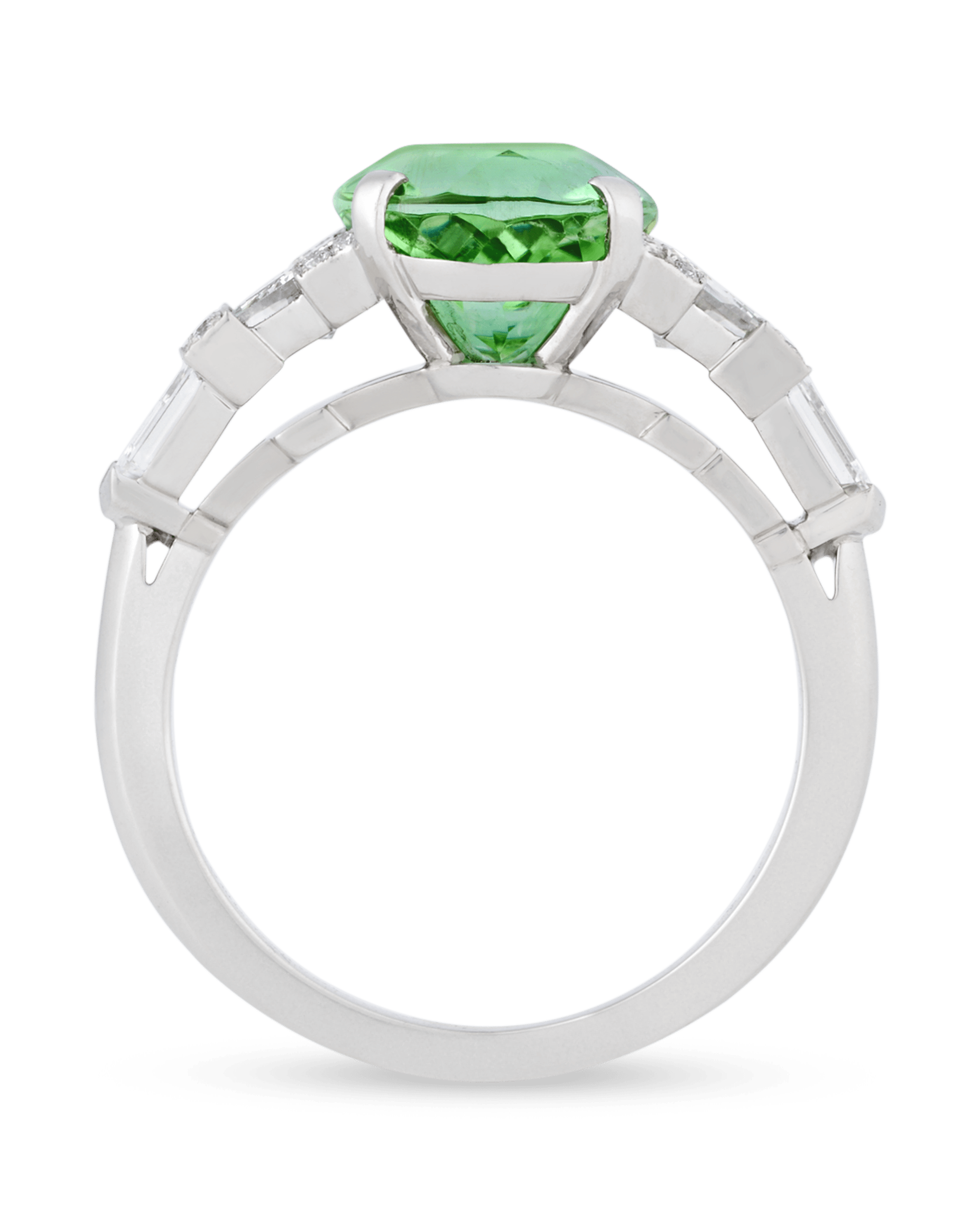Raymond Yard Unheated Green Paraiba Ring, 3.65 Carats