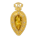 Roberge Golden Beryl Pendant Brooch, 26.50 carats