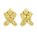 Fancy Yellow Diamond Earrings, 5.50 Carats