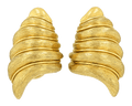 Henry Dunay Gold Hammered Earrings