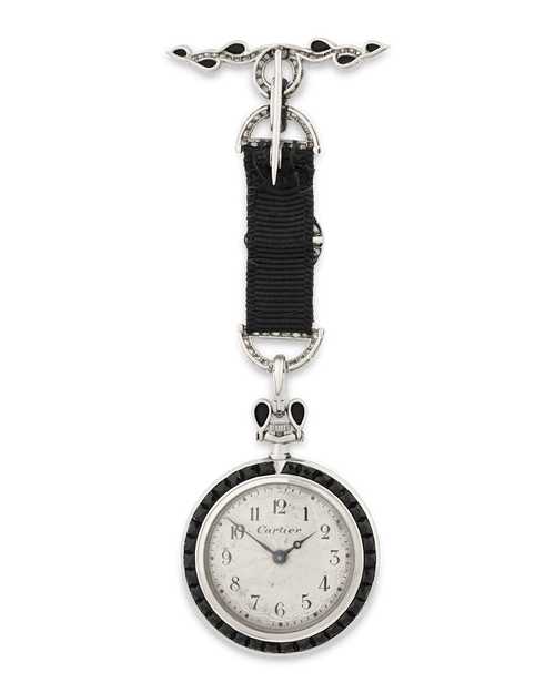 Cartier Art Deco Diamond Pendant Watch