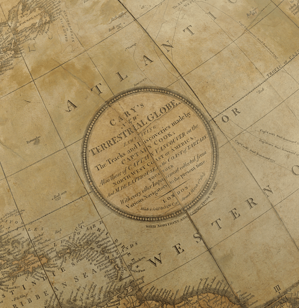 William IV 21-Inch Terrestrial and Celestial Floor Globes by J. W. Cary