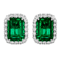 Zambian Emerald Earrings, 8.11 Carats