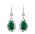 Emerald Earrings, 3.80 Carats