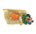 Cartier Tutti Frutti Lovers' Bench Brooch