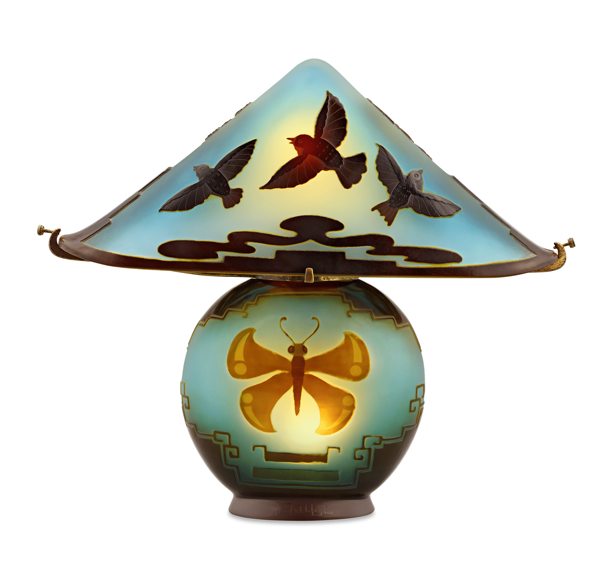Pagoda Lamp by Émile Gallé