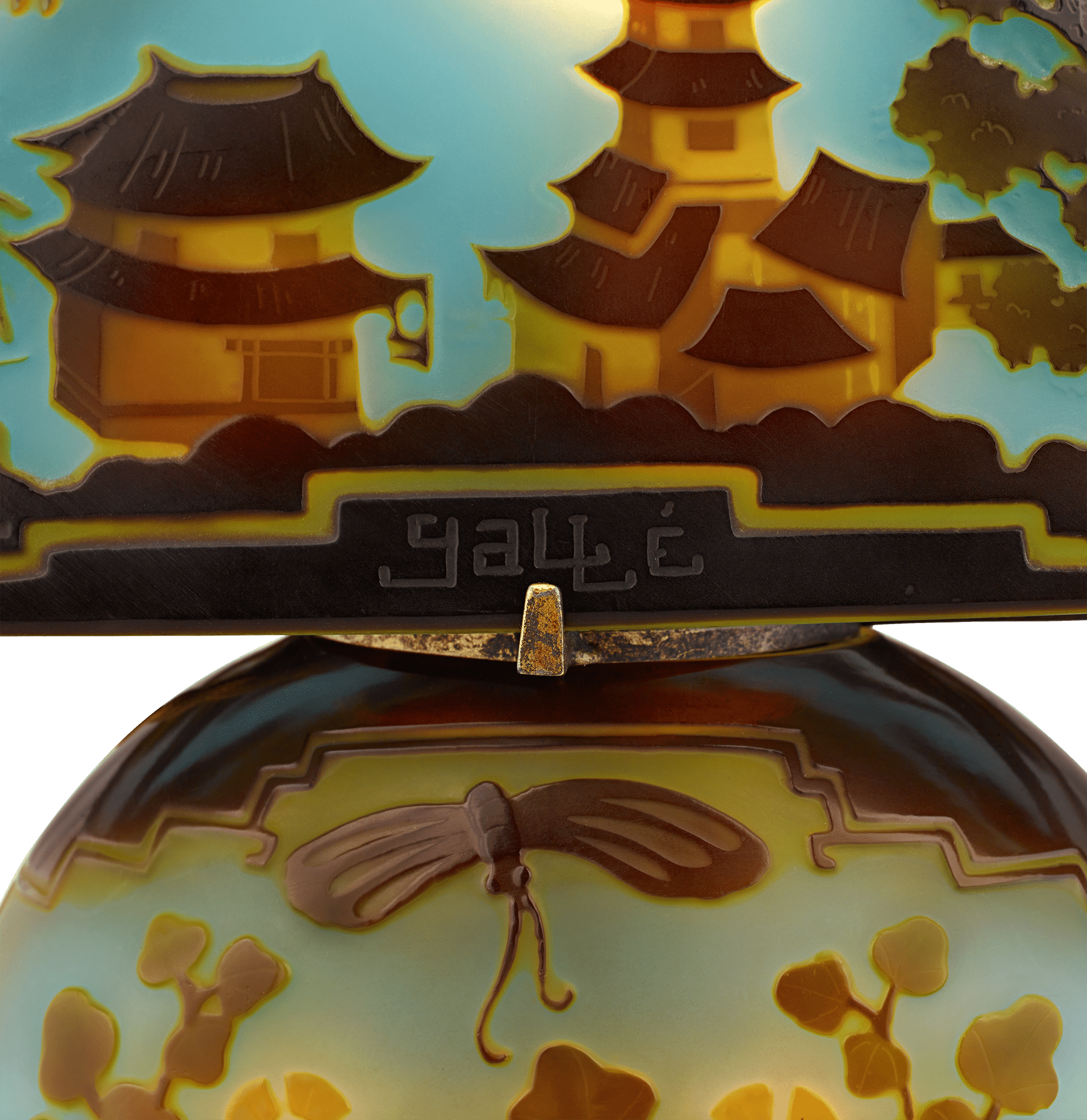 Pagoda Lamp by Émile Gallé