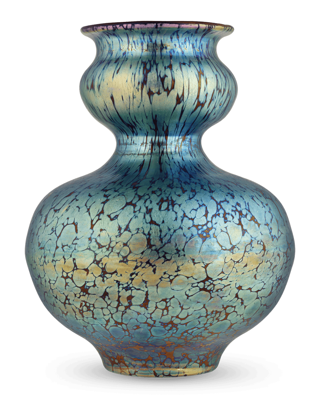 Rounded Papillion Vase by Loetz