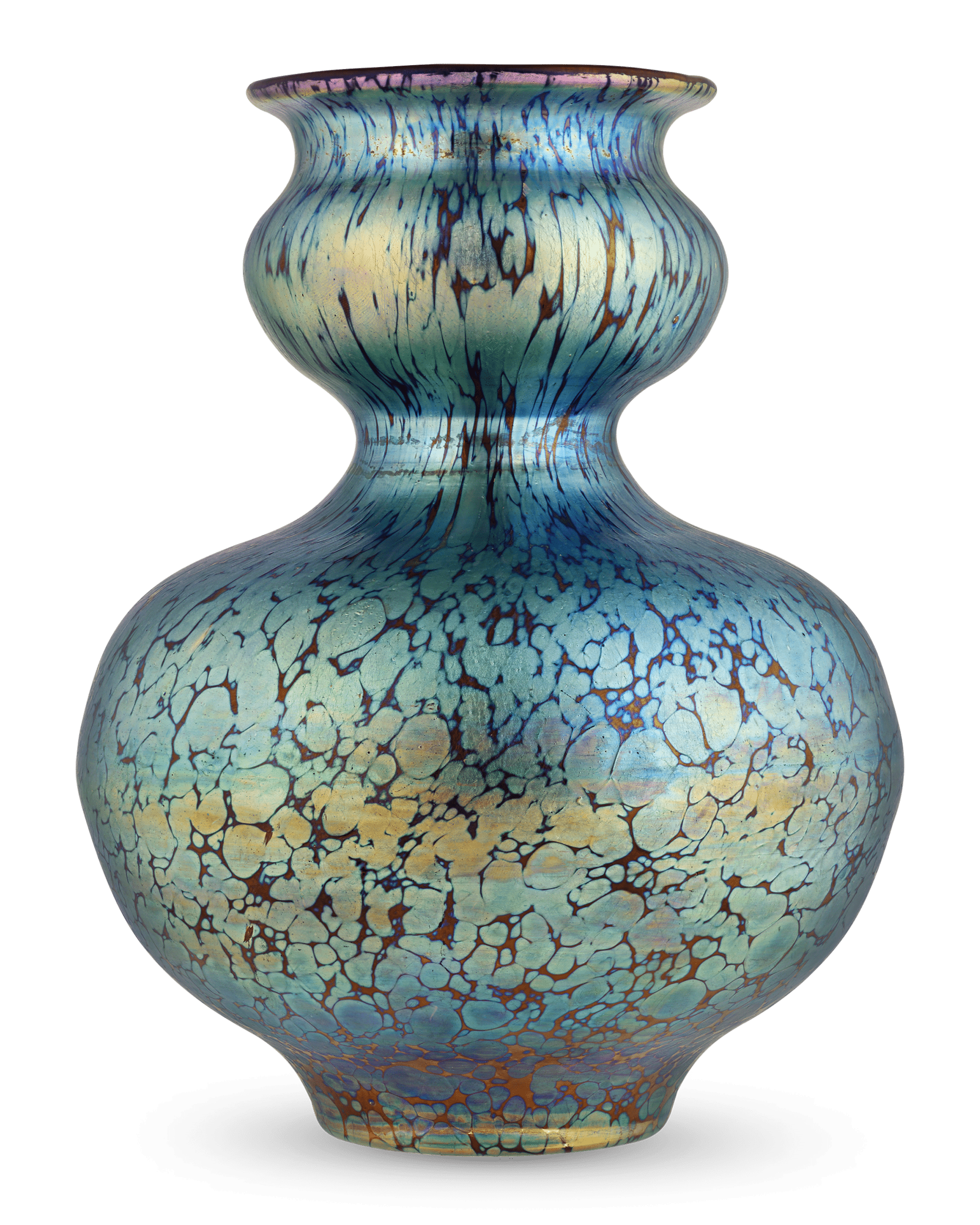 Rounded Papillion Vase by Loetz