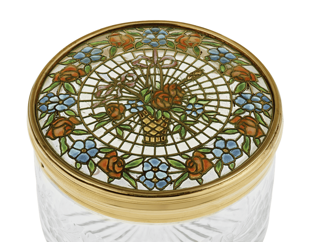 Plique-à-jour Enamel and Glass Box