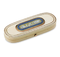 Bone Needle Box with Wedgwood Placard